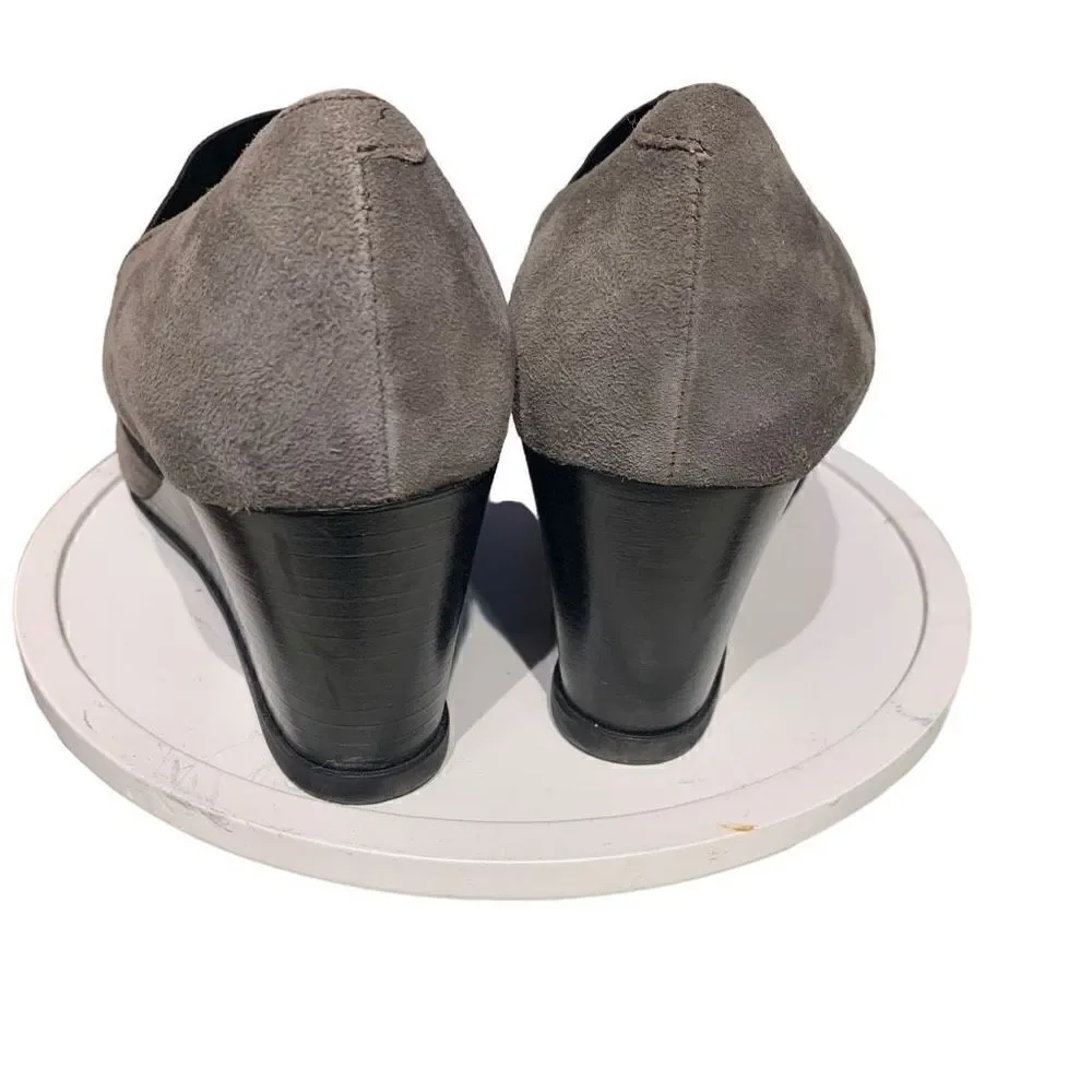 Geox Respira Suede Wedge Heel Grey, Excellent‎ Pre-Loved Condition Sz 39 (8.5)